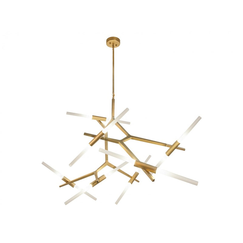 Avenue Lighting San Vicente Blvd. 14Lt 62" Chandelier, Brass - HF8060-14-BB