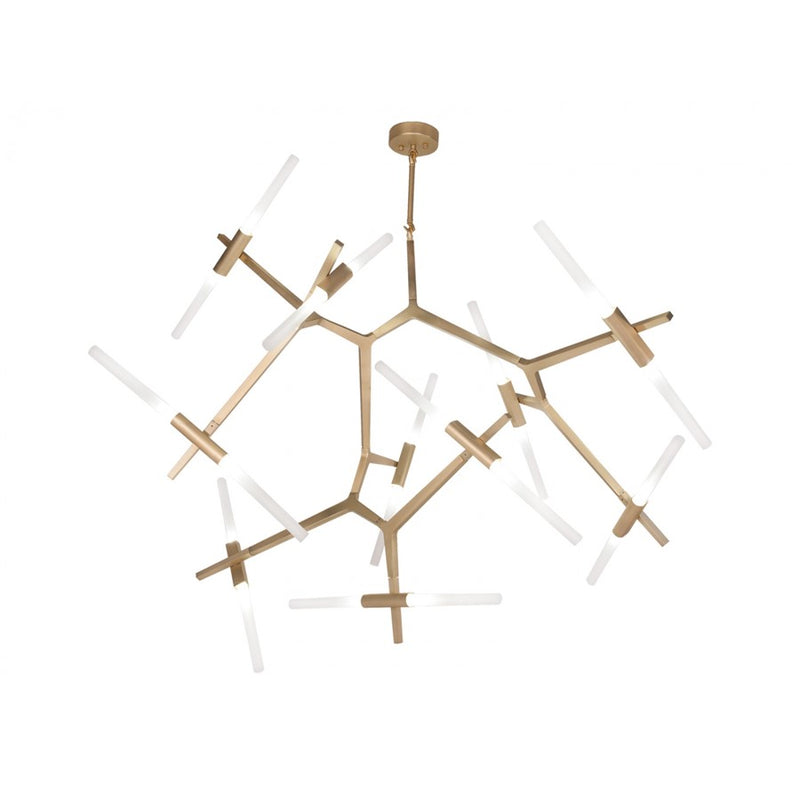 Avenue Lighting San Vicente Blvd. 20Lt 62" Chandelier, Brass - HF8061-20-BB