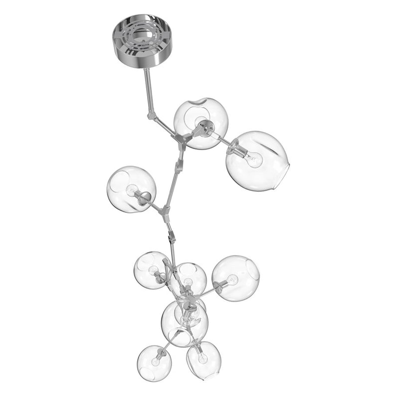 Avenue Lighting Fairfax Ave. 10 Light 105" Chandelier, Matte Chrome - HF8080-CH