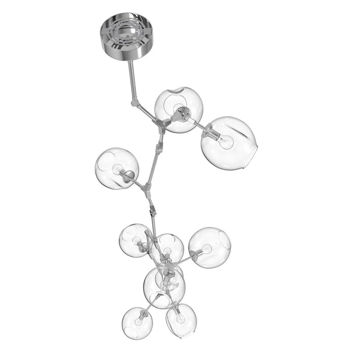 Avenue Lighting Fairfax Ave. 10 Light 105" Chandelier, Matte Chrome