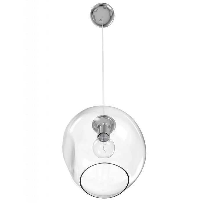 Avenue Lighting Fairfax Ave. 1 Light 10" Pendant, Matte Chrome