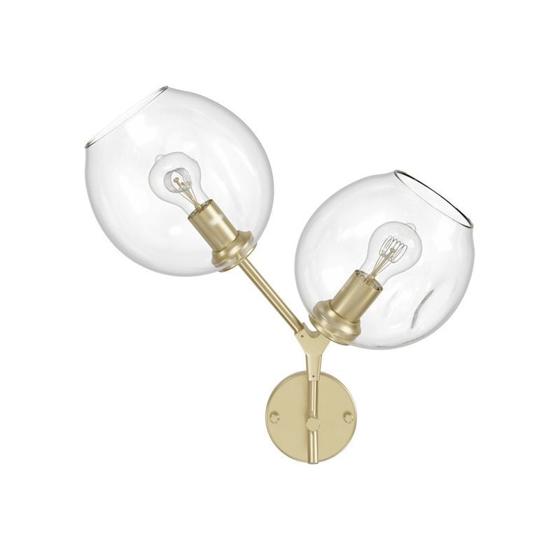 Avenue Lighting Fairfax Ave. 2 Light 18" Wall Sconce, Brushed Brass - HF8082-BB
