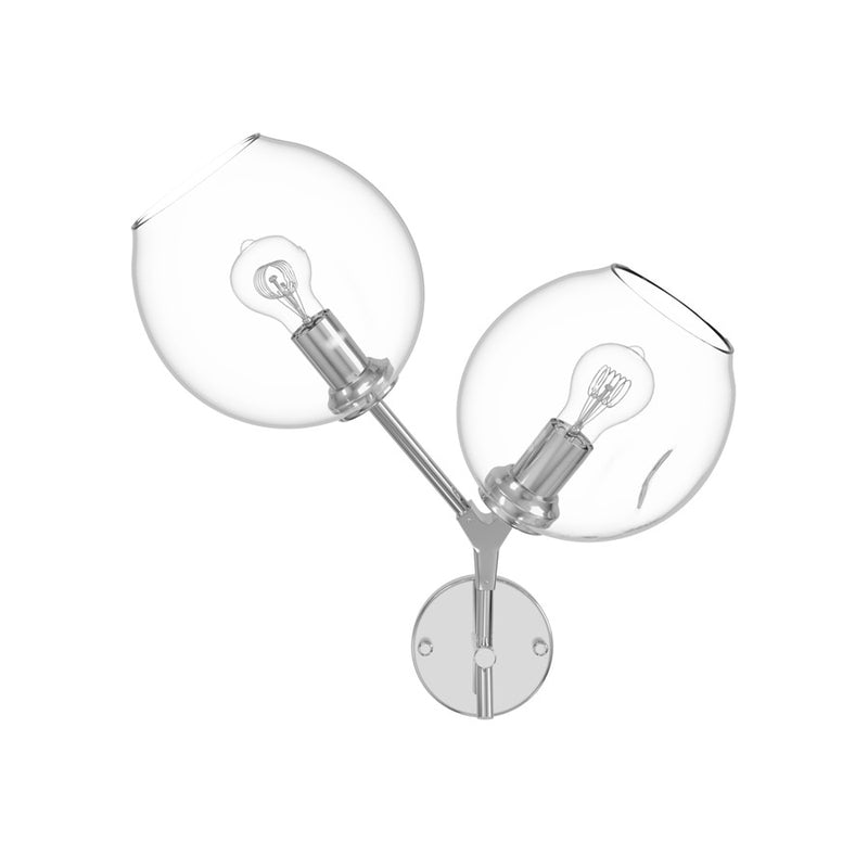 Avenue Lighting Fairfax Ave. 2 Light 18" Wall Sconce, Matte Chrome - HF8082-CH