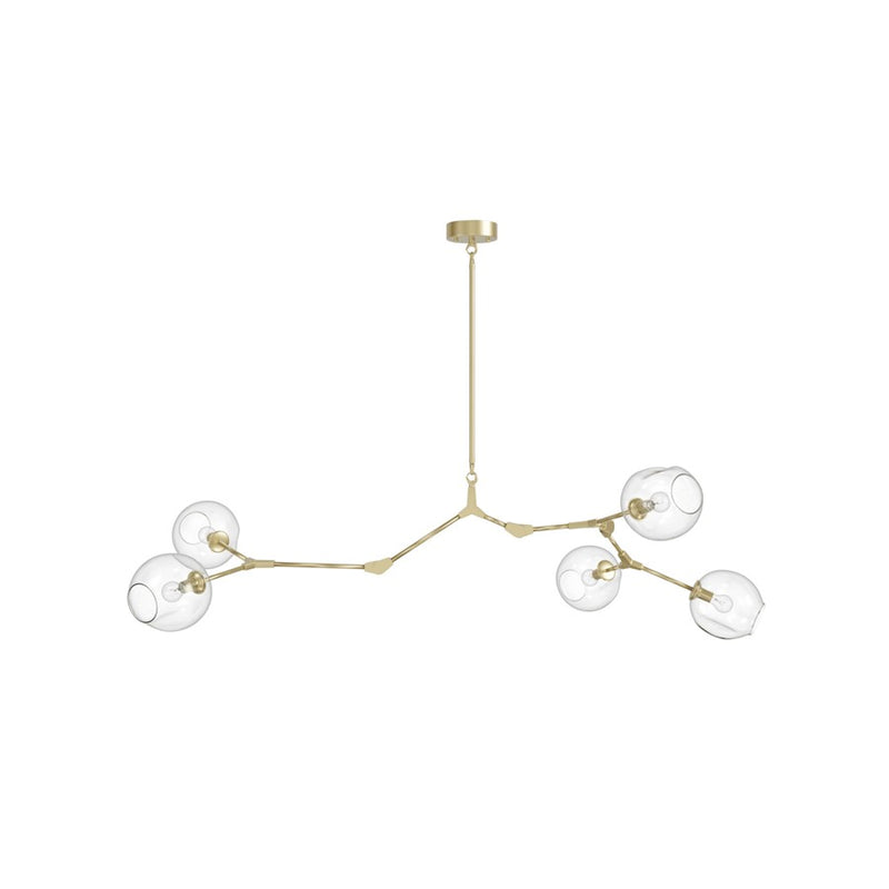 Avenue Lighting Fairfax Ave. 5 Light 24" Chandelier, Brushed Brass
