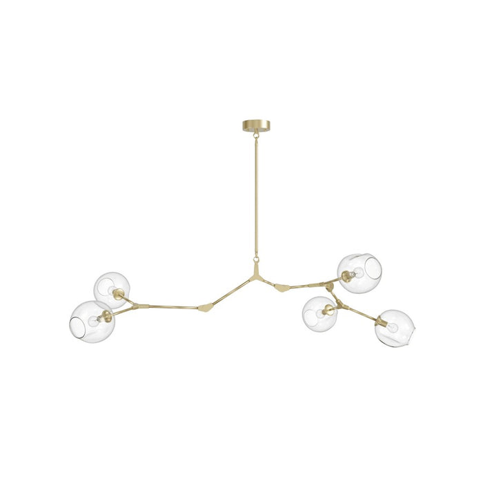 Avenue Lighting Fairfax Ave. 5 Light 24" Chandelier, Brushed Brass - HF8085-BB