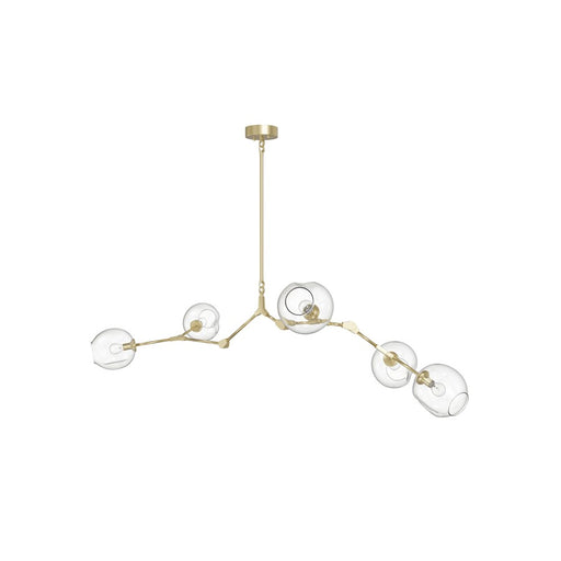 Avenue Lighting Fairfax Ave. 5 Light 24" Chandelier, Brushed Brass