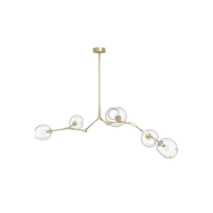 Avenue Lighting Fairfax Ave. 5 Light 24" Chandelier, Brushed Brass