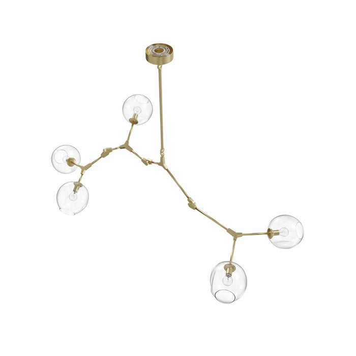 Avenue Lighting Fairfax Ave. 5 Light 24" Chandelier, Brushed Brass
