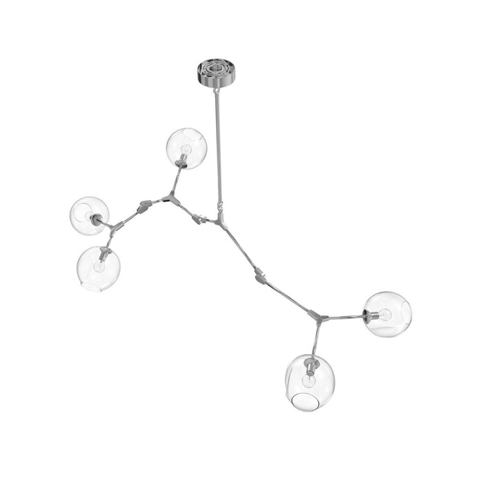 Avenue Lighting Fairfax Ave. 5 Light 24" Chandelier, Matte Chrome
