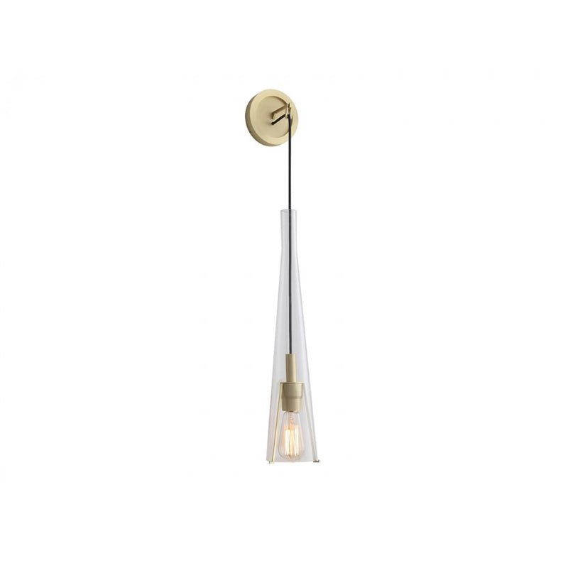 Avenue Lighting Abbey Park 1 Light 28" Wall Sconce, Brushed Brass