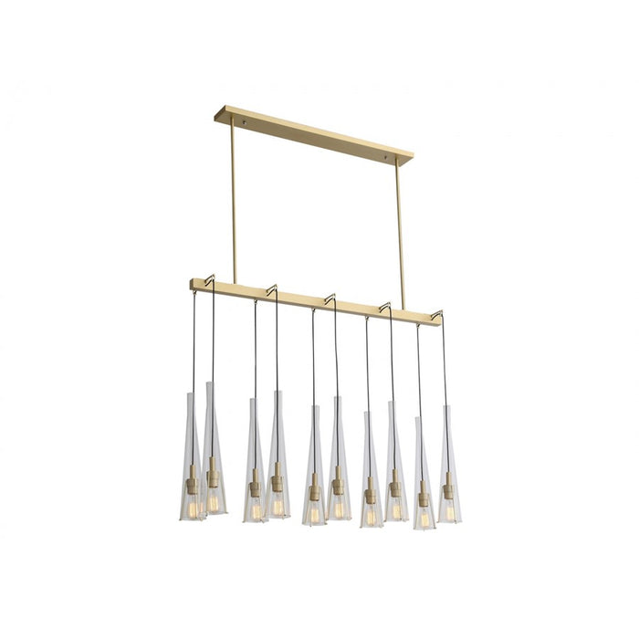 Avenue Lighting Abbey Park 10Lt 40" Pendant/Multi Port, Brass