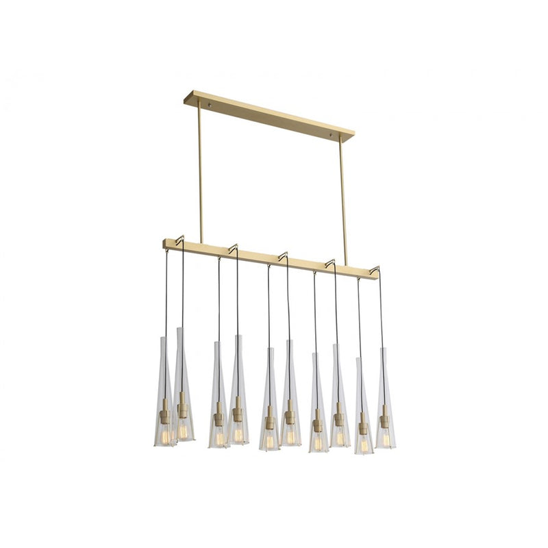 Avenue Lighting Abbey Park 10Lt 40" Pendant/Multi Port, Brass - HF8133-BB