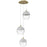 Avenue Lighting Sonoma Ave. 3Lt 210" Pendant/Multi Port, Brass