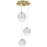 Avenue Lighting Sonoma Ave. 3Lt 210" Pendant/Multi Port, Brass