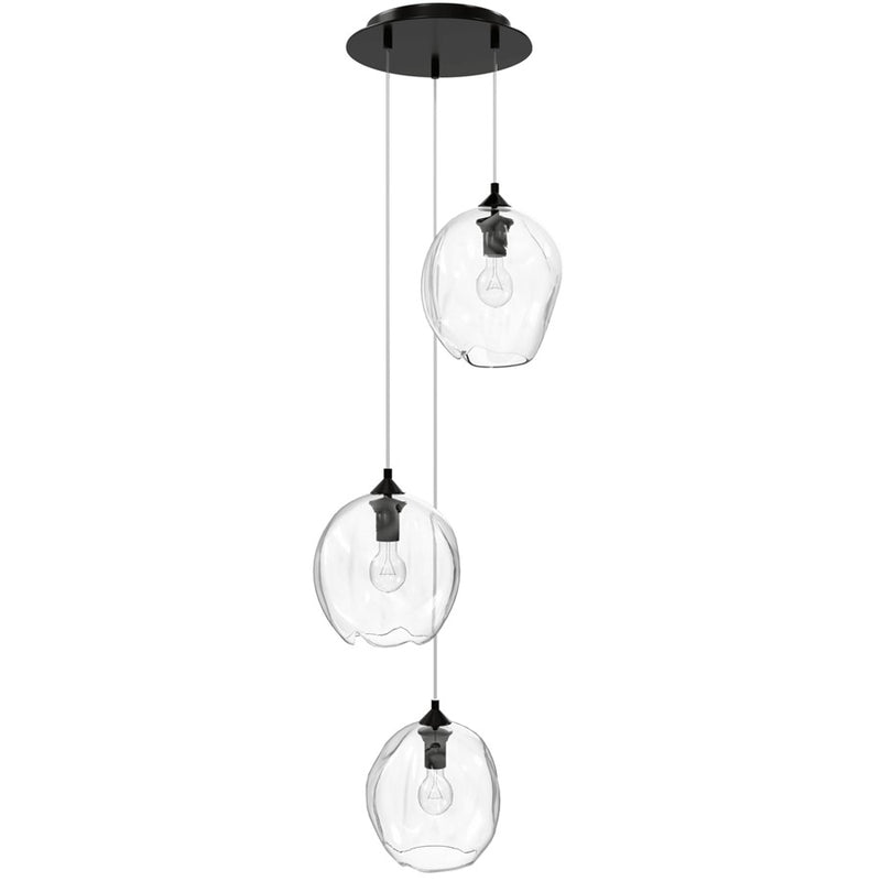 Avenue Lighting Sonoma Ave. 3Lt 210" Pendant, Dark Bronze - HF8143-DBZ-CL