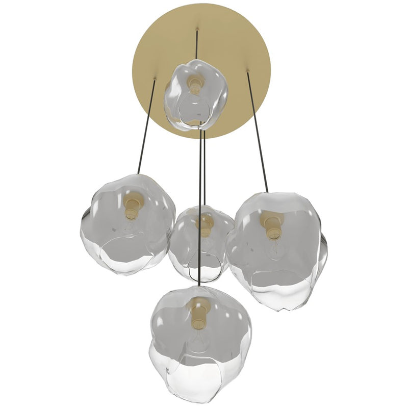 Avenue Lighting Sonoma Ave. 5Lt 210" Pendant/Multi Port, Brass - HF8145-BB-WH