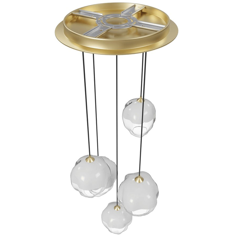 Avenue Lighting Sonoma Ave. 5Lt 210" Pendant/Multi Port, Brass - HF8145-BB-WH
