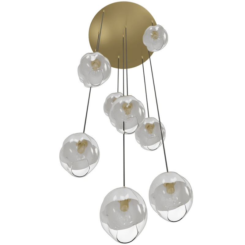 Avenue Lighting Sonoma Ave. 9Lt 210" Pendant/Multi Port, Brass - HF8149-BB-WH