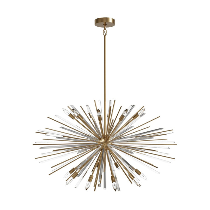Avenue Lighting Palisades Ave. 18Lt 38" Chandelier, Brass/Champagne
