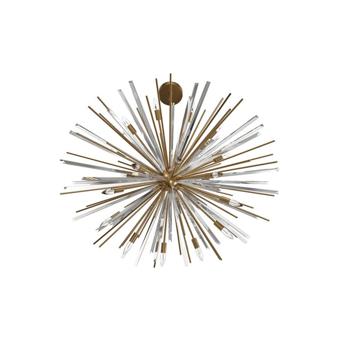 Avenue Lighting Palisades Ave. 18Lt 38" Chandelier, Brass/Champagne