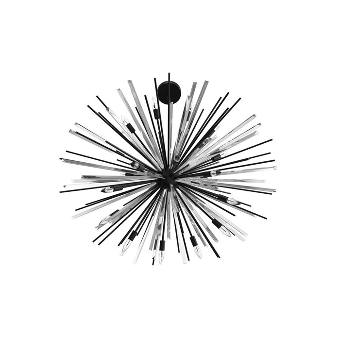 Avenue Lighting Palisades Ave. 18 Light 38" Chandelier, Black