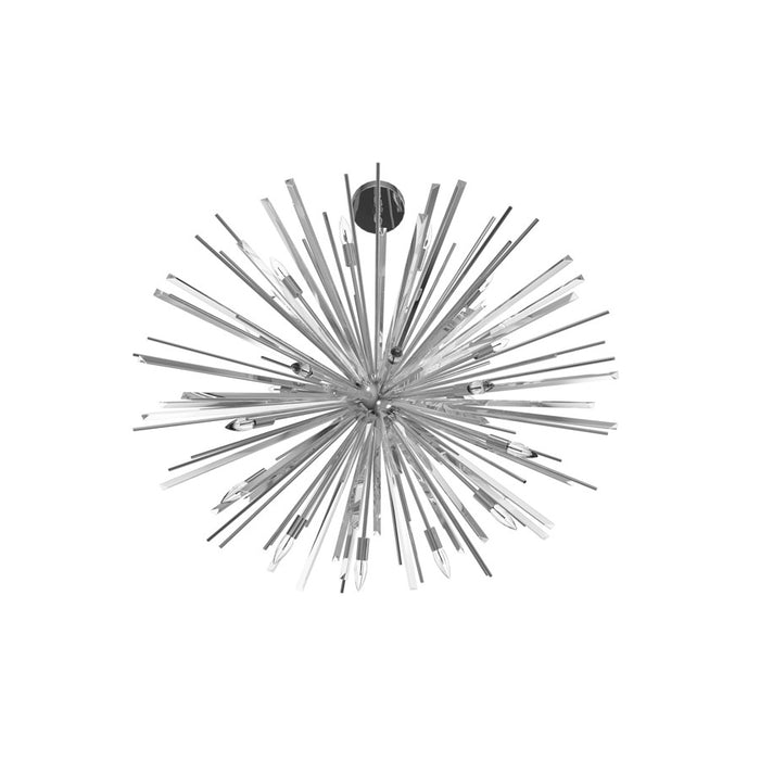 Avenue Lighting Palisades Ave. 18Lt 38" Chandelier, Chrome/Clear