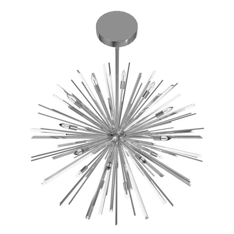 Avenue Lighting Palisades Ave. 18Lt 38" Chandelier, Chrome/Clear - HF8200-CH