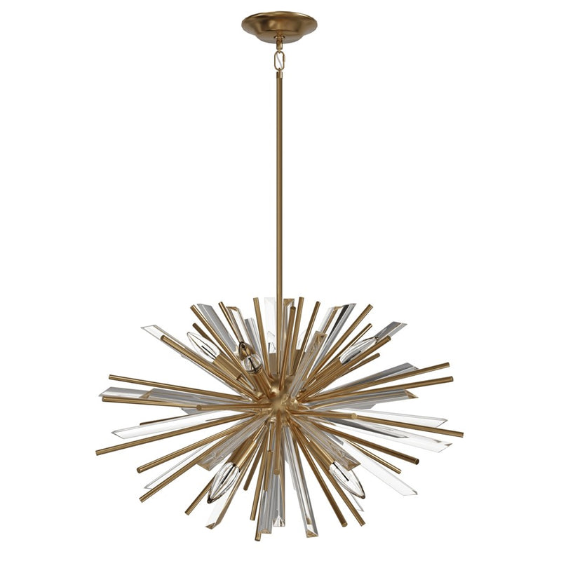 Avenue Lighting Palisades Ave. 6Lt 15" Chandelier, Brass/Champagne - HF8201-AB