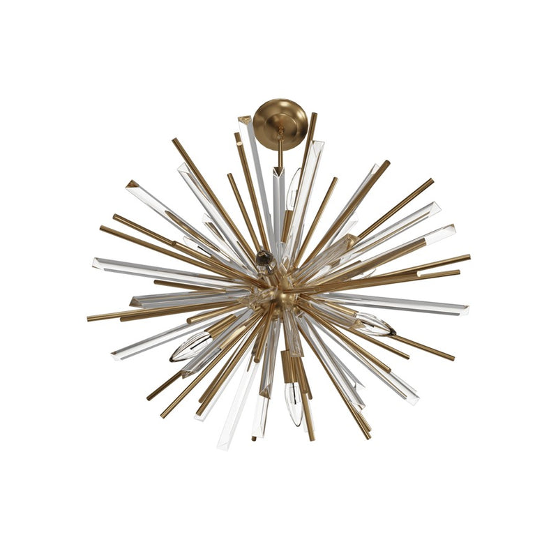 Avenue Lighting Palisades Ave. 6Lt 15" Chandelier, Brass/Champagne - HF8201-AB