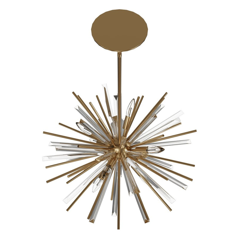 Avenue Lighting Palisades Ave. 6Lt 15" Chandelier, Brass/Champagne - HF8201-AB