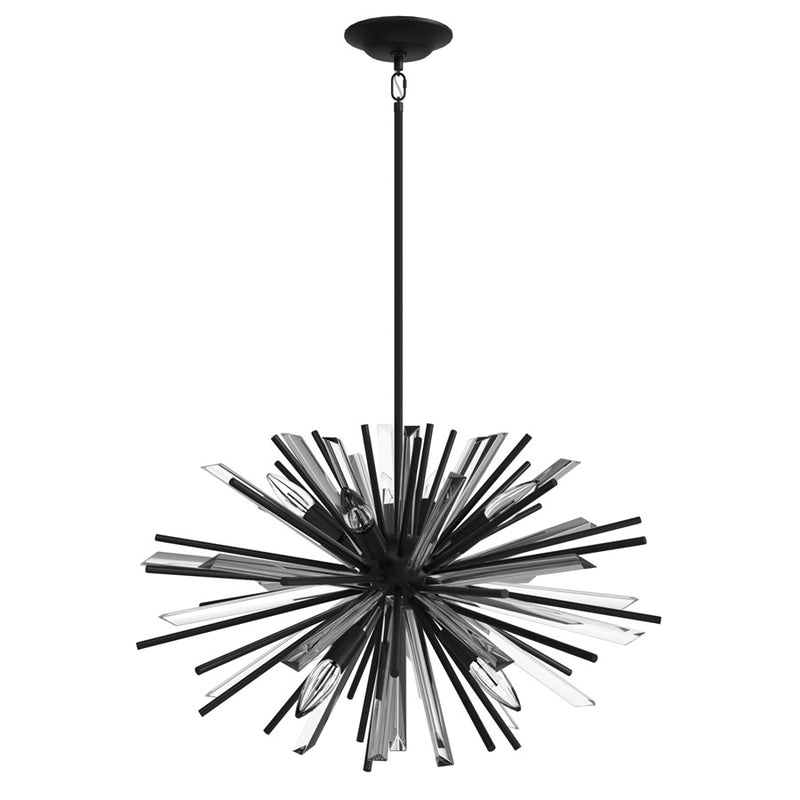 Avenue Lighting Palisades Ave. 6 Light 15" Chandelier, Black - HF8201-BK