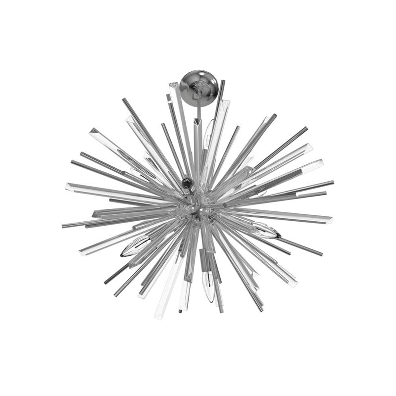 Avenue Lighting Palisades Ave. 6Lt 15" Chandelier, Chrome/Glass - HF8201-CH