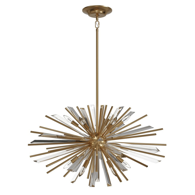 Avenue Lighting Palisades Ave. 8Lt 18" Chandelier, Brass/Champagne - HF8202-AB