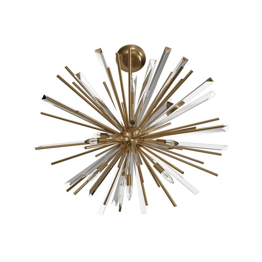 Avenue Lighting Palisades Ave. 8Lt 18" Chandelier, Brass/Champagne