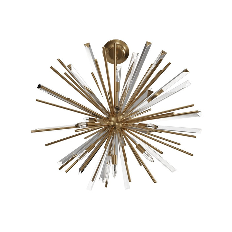 Avenue Lighting Palisades Ave. 8Lt 18" Chandelier, Brass/Champagne - HF8202-AB