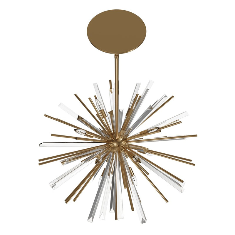 Avenue Lighting Palisades Ave. 8Lt 18" Chandelier, Brass/Champagne - HF8202-AB