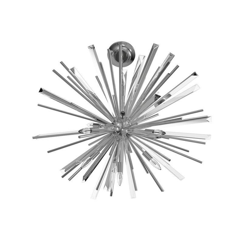 Avenue Lighting Palisades Ave. 8Lt 18" Chandelier, Chrome/Glass - HF8202-CH