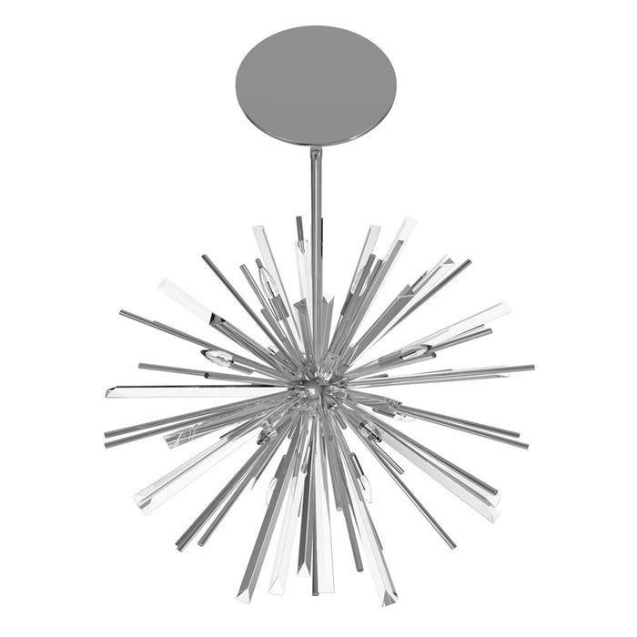 Avenue Lighting Palisades Ave. 8Lt 18" Chandelier, Chrome/Glass