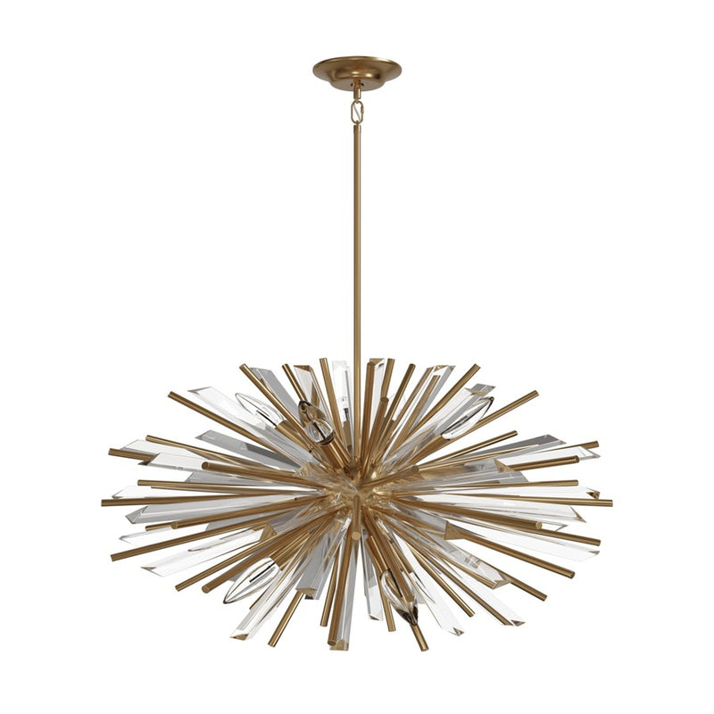 Avenue Lighting Palisades Ave. 10Lt 22" Chandelier, Brass/Champagne - HF8203-AB