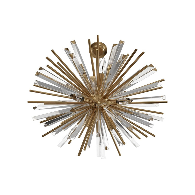 Avenue Lighting Palisades Ave. 10Lt 22" Chandelier, Brass/Champagne - HF8203-AB