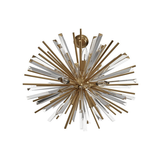 Avenue Lighting Palisades Ave. 10Lt 22" Chandelier, Brass/Champagne