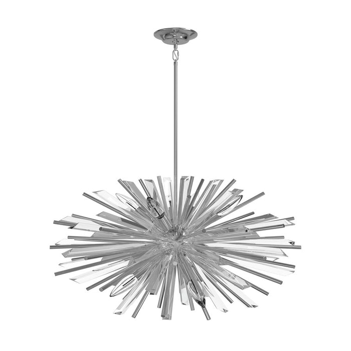 Avenue Lighting Palisades Ave. 10Lt 22" Chandelier, Chrome/Clear - HF8203-CH