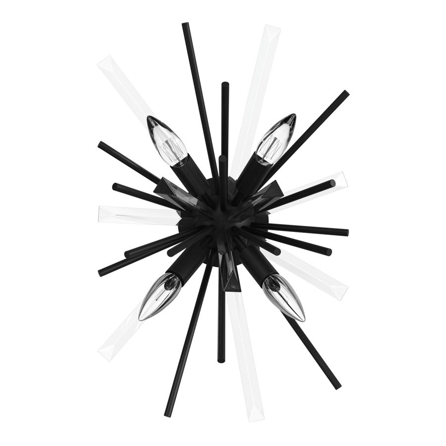 Avenue Lighting Palisades Ave. 4 Light 20" Wall Sconce, Black - HF8204-BK