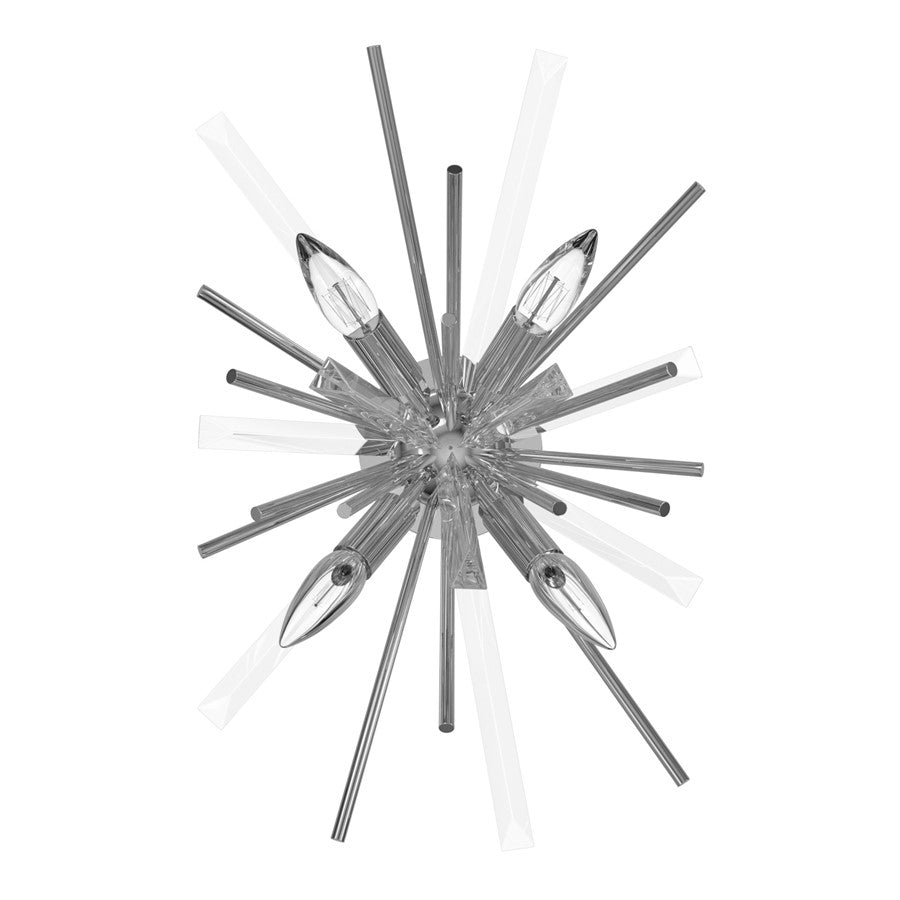 Avenue Lighting Palisades Ave. 4Lt 20" Wall Sconce, Chrome/Clear - HF8204-CH