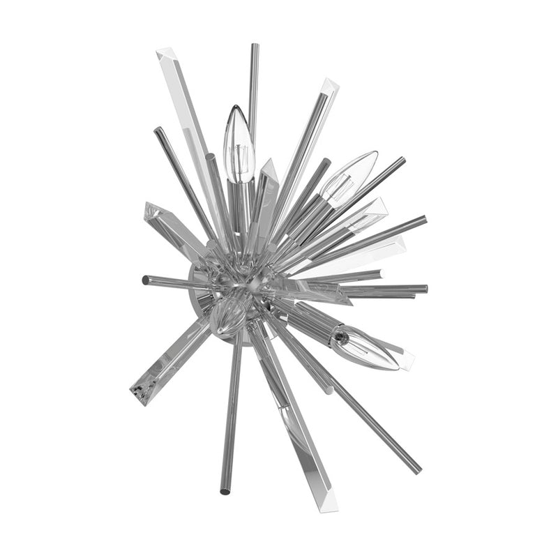 Avenue Lighting Palisades Ave. 4Lt 20" Wall Sconce, Chrome/Clear