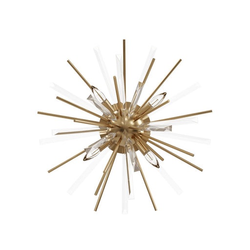 Avenue Lighting Palisades Ave. 4Lt 9" Flush/Sconce, Brass/Champagne - HF8205-AB