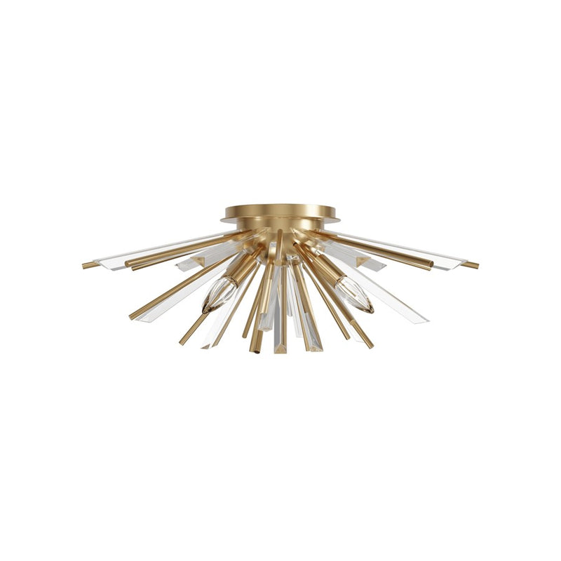 Avenue Lighting Palisades Ave. 4Lt 9" Flush/Sconce, Brass/Champagne - HF8205-AB