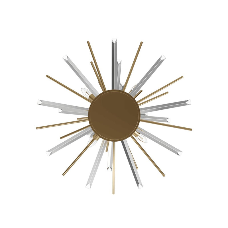 Avenue Lighting Palisades Ave. 4Lt 9" Flush/Sconce, Brass/Champagne - HF8205-AB