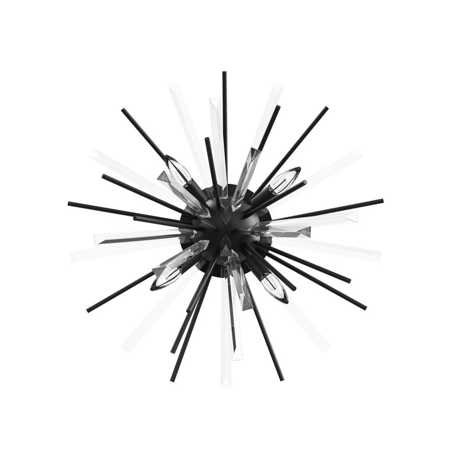 Avenue Lighting Palisades Ave. 4 Light 9" Flush Mount/Sconce, Black - HF8205-BK