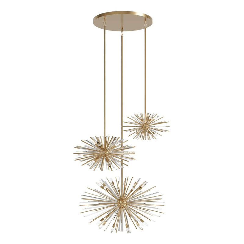 Avenue Lighting Palisades Ave. 36Lt 217" Chandelier, Brass/Champagne - HF8303-AB